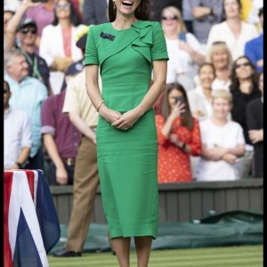 Kate Middleton na finalu Wimbledona 2023.