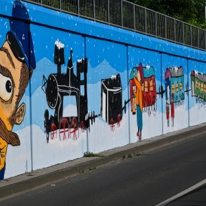 Mural u čast Mati Lovraku