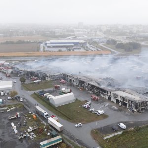 Posljedice požara u Osijeku iz zraka