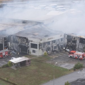 Posljedice požara u Osijeku iz zraka