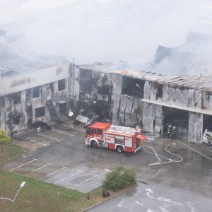 Posljedice požara u Osijeku iz zraka