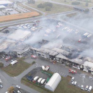 Posljedice požara u Osijeku iz zraka