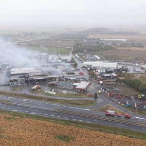 Posljedice požara u Osijeku iz zraka