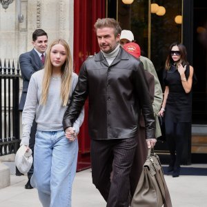 David, Harper, Victoria Beckham