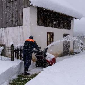 Gospić prekriven snijegom