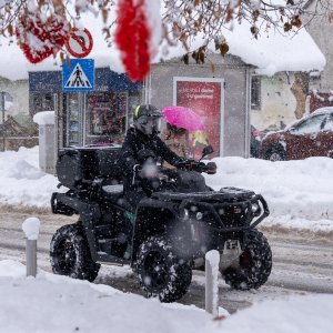 Gospić prekriven snijegom