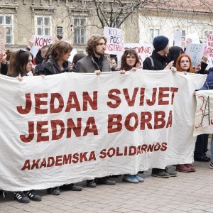 Zagrebački studenti dali podršku kolegama iz Srbije