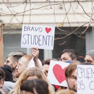 Zagrebački studenti dali podršku kolegama iz Srbije