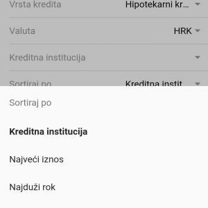 5. Potom možete odabrati banku ili štedionicu koja vam najviše odgovara
