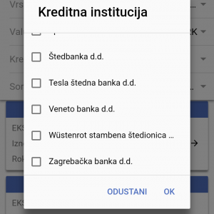 6. Na listi su sve banke i štedionice