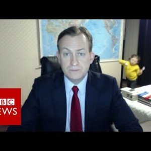 Children interrupt BBC News interview - BBC News