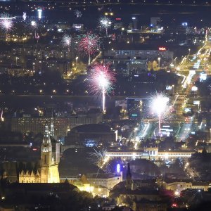 Novogodišnji vatromet nad Zagrebom