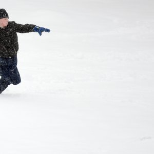 Snježna mećava na sjeveru Hrvatske