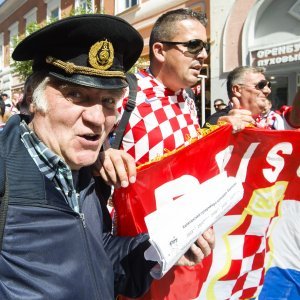 Navijači u gradu prije utakmice Hrvatska - Argentina