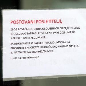 Šibenska bolnica zabranila posjete svim odjelima zbog sezone gripe