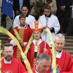 Split: Na Peristilu blagoslovljene grančnice i održana misa na Cvjetnicu