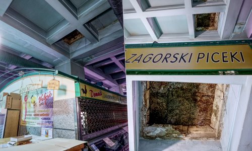 FOTO Urušio se strop na zagrebačkom Dolcu, zatvorili dio tržnice. Oglasio se Holding