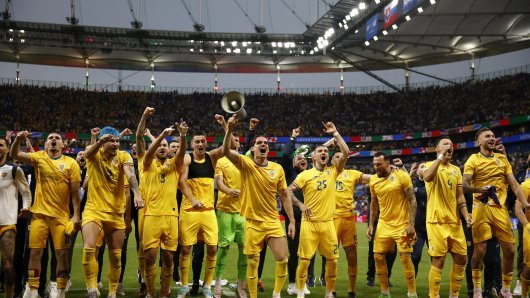 Slavlje rumunjskih nogometaša nkon ulaska u osminu finala Eura