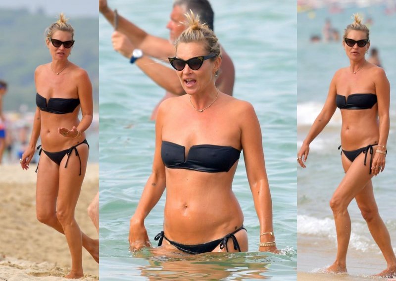 Kao da je upravo sišla s modne piste: Kate Moss u minijaturnom bikiniju izgleda besprijekorno