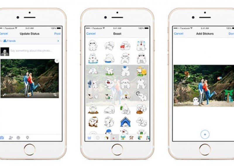 Facebook Stickers odsad možete staviti i na fotografije