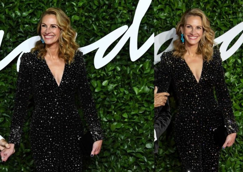 Zgodna žena: Julia Roberts magnet je za poglede u blještavom Armanijevom kombinezonu