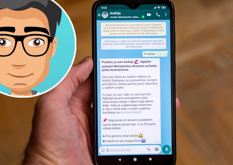 Razgovarali smo s Andrijom, digitalnim asistentom koji vam pomaže da otkrijete jeste li zaraženi koronavirusom. Pogledajte što nam je savjetovao