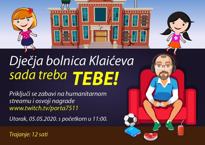 Dječja bolnica Klaićeva sada treba TEBE!