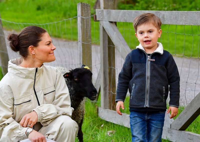 Švedska princeza Victoria u opuštenom izdanju s mališanima: Zvijezda dana bili su zaigrani četverogodišnji princ Oscar i njegova crna ovca