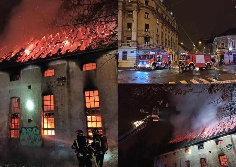 Burna noć u Zagrebu: Gorjelo skladište, krov u samom centru grada i obiteljska kuća