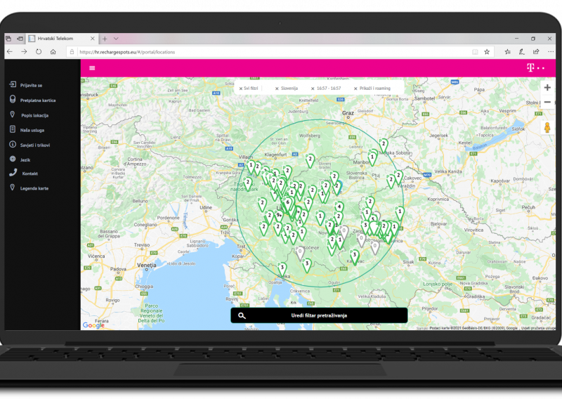Hrvatski Telekom omogućio hrvatskim vozačima električnih automobila korištenje punionica u Sloveniji