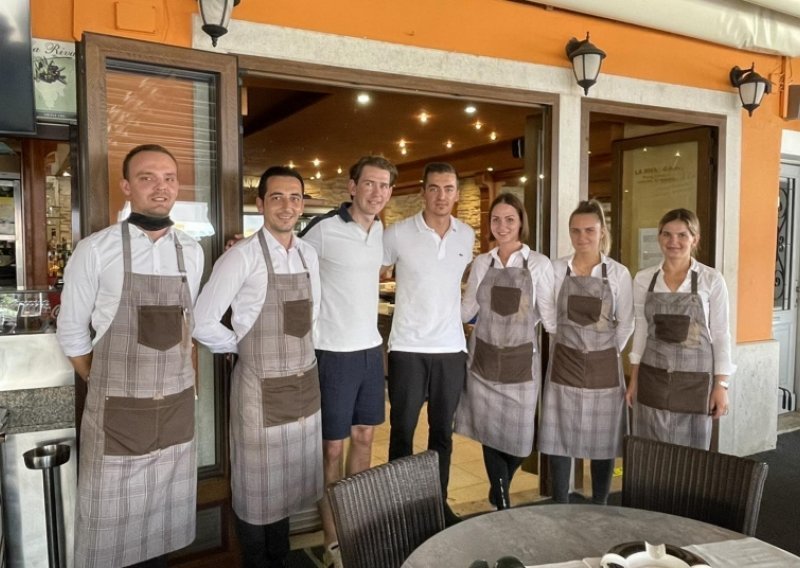 Austrijski kancelar Kurz uživa u Rovinju, fotografirao se s osobljem restorana: 'Rekao nam je da skinemo maske kako bi nam se vidjeli osmijesi'