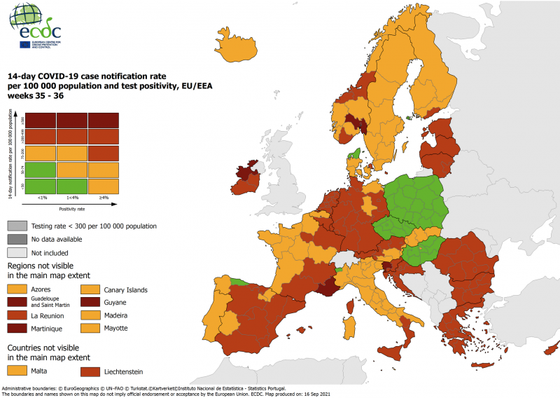 ECDC objavio novu covid kartu, Hrvatska i dalje cijela u crvenom