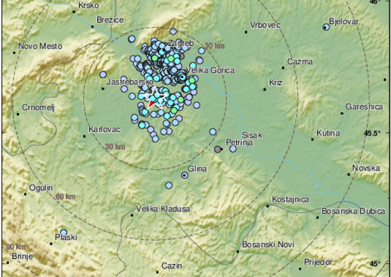 Novi slabiji potres južno od Zagreba