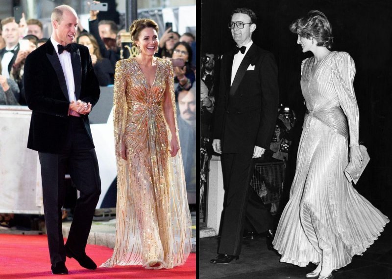 Blještavom haljinom na premijeri novog Bondovog filma Kate Middleton je odala počast princezi Diani