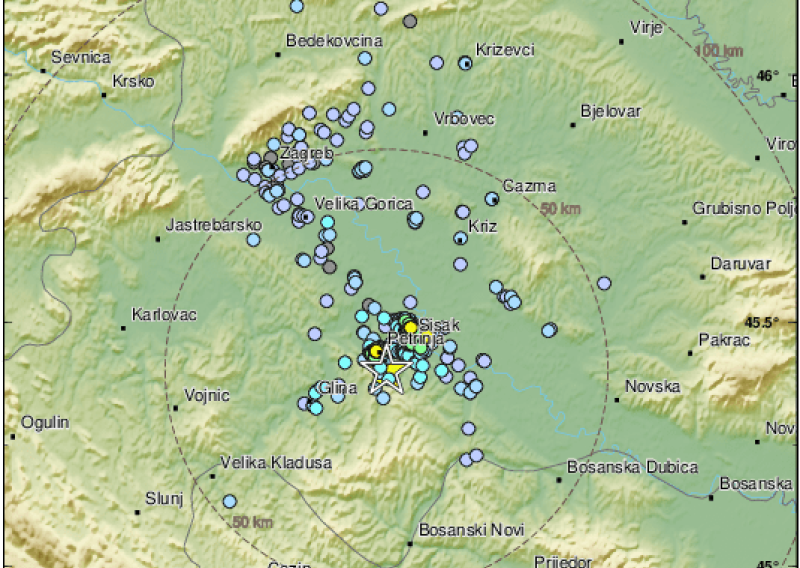 Potres u središnjoj Hrvatskoj