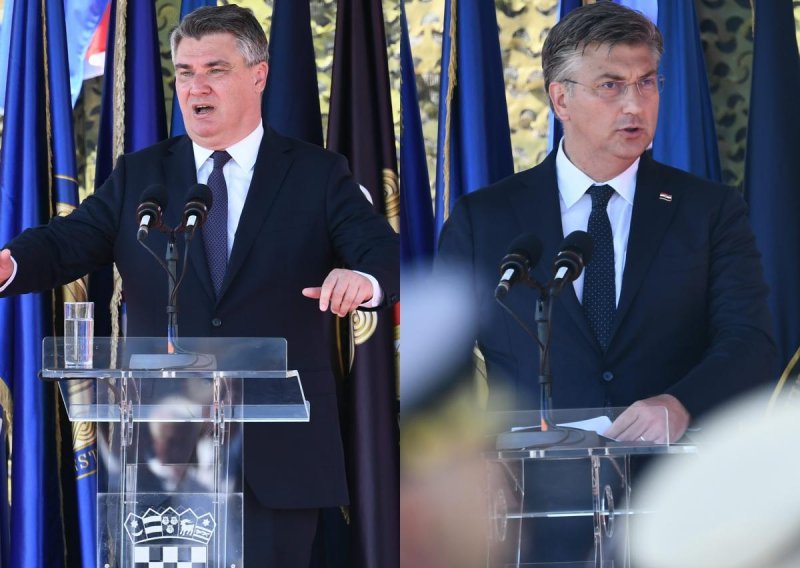 Državni vrh na proslavi Dana pobjede poslao poruke - susjedima; Plenković: Jadne su optužbe o protjerivanju Srba; Milanović: Hrvate u BiH se gazi i vrijeđa!