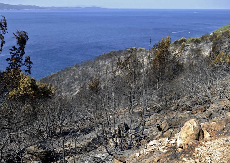 Helikopter na vrh Biokova dostavio vatrogascima opremu za gašenje požara