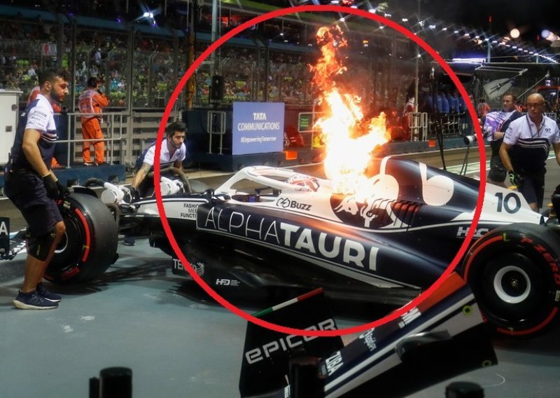 [VIDEO/FOTO] Drama u Singapuru; iznenada se zapalio bolid Formule 1, a pilot je u posljednji trenutak uspio iskočiti i spasiti se...