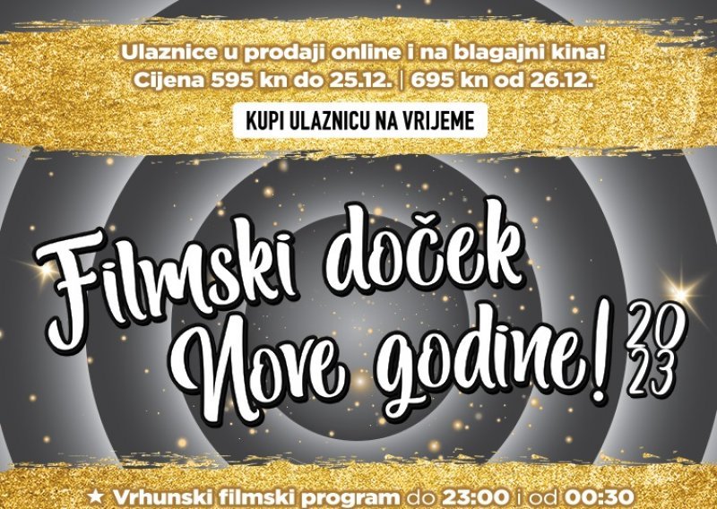 Film ili party za Novu godinu? I jedno i drugo na jedinstvenom dočeku u Kaptol Boutique Cinema