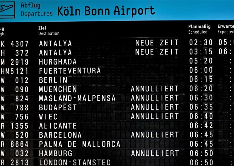 Tri njemačka aerodroma pusta zbog štrajka