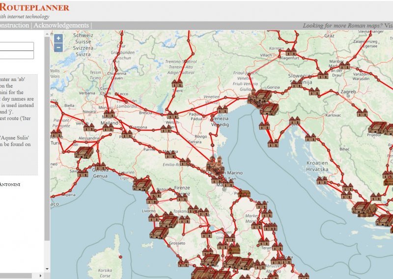 Kako bi to izgledalo da su stari Rimljani imali Google Maps...