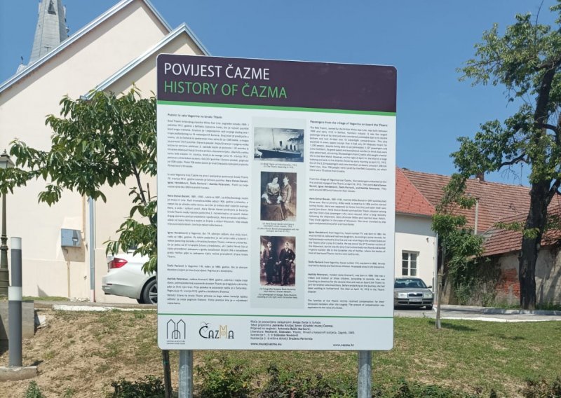 Postavljena spomen-ploče putnicima s Titanica iz Čazme