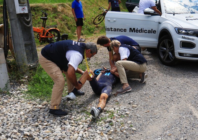 Drama na Tour de Franceu, brojni padovi i teške ozljede obilježili 14. etapu
