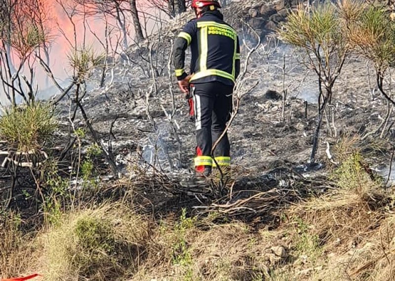 Požar iznad Doma zdravlja u Vrgorcu