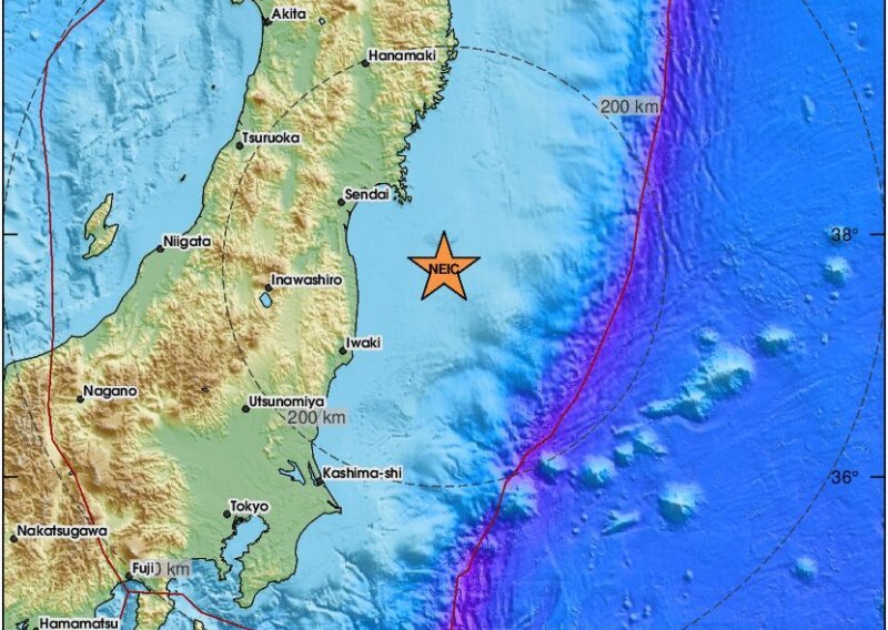 Snažan potres jačine 6,1 stupnjeva kod Japana