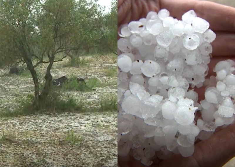 Strašna tuča pogodila unutrašnjost Istre, zbog leda obustavljen promet