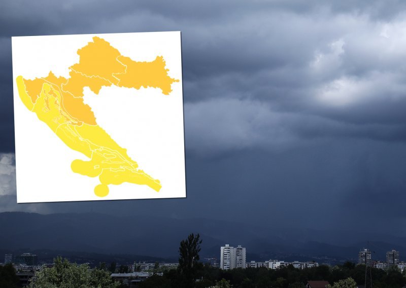 Velika poplava na Krku, upaljen narančasti meteoalarm za gotovo cijelu Hrvatsku