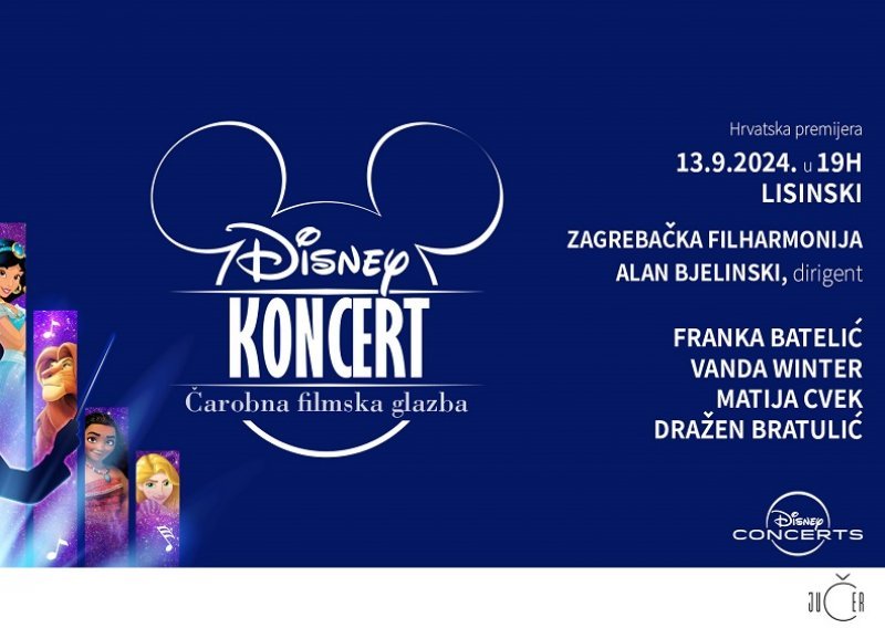 Doživite čaroliju Disneyjevih animiranih hitova uz filharmonijski orkestar u Lisinskom!