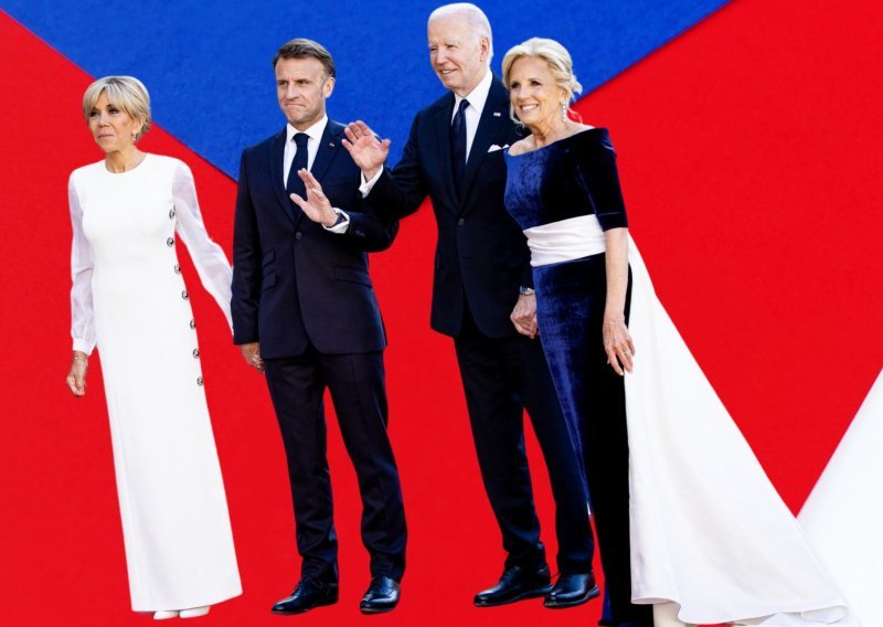 Modni dvoboj prvih dama: Jill Biden u baršunu parirala bijeloj eleganciji Brigitte Macron