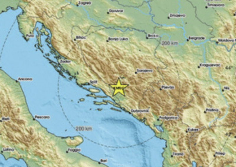 Potres od 3.3 Richtera kod Mostara: 'Fino je zdrmalo'